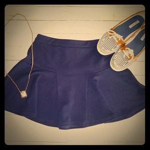 Forever 21 Navy Skater Skirt -- Medium